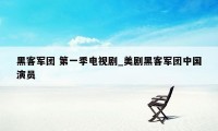黑客军团 第一季电视剧_美剧黑客军团中国演员