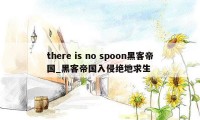there is no spoon黑客帝国_黑客帝国入侵绝地求生
