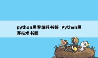 python黑客编程书籍_Python黑客技术书籍