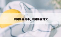 中国黑客高手_中国黑客姓艾