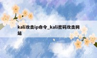 kali攻击ip命令_kali密码攻击网站