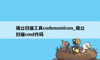 端口扫描工具codenomicon_端口扫描cmd代码