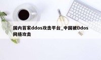国内首家ddos攻击平台_中国被Ddos网络攻击