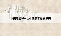 中国黑客king_中国黑客进击乐天