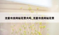 流量攻击网站花费大吗_流量攻击网站花费