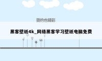 黑客壁纸4k_网络黑客学习壁纸电脑免费