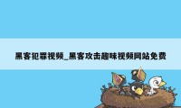 黑客犯罪视频_黑客攻击趣味视频网站免费