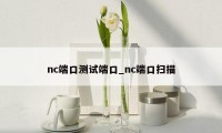 nc端口测试端口_nc端口扫描