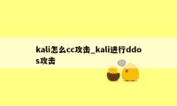 kali怎么cc攻击_kali进行ddos攻击