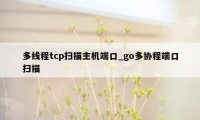 多线程tcp扫描主机端口_go多协程端口扫描