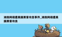 湖南网络遭美国黑客攻击事件_湖南网络遭美国黑客攻击