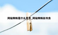 网站蜘蛛是什么意思_网站蜘蛛丝攻击