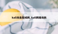 kali攻击局域网_kali网络攻防