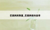 巴西网民数量_巴西网络攻击率