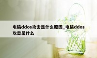 电脑ddos攻击是什么原因_电脑ddos攻击是什么