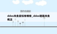 ddos攻击目标有哪些_ddos链路攻击概念