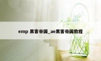 emp 黑客帝国_ae黑客帝国教程