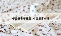 中国黑客小神童_中国黑客小孩